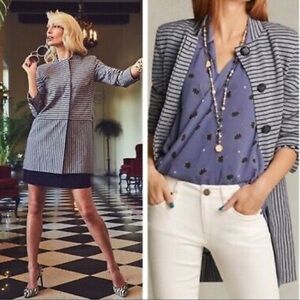 CABI Striped Dappled Stripe Car Coat Small